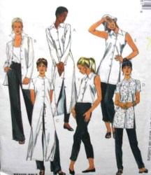 2156 MCCALLS SHIRT/ DUSTER 3 LENGTH SLEEVES OR NOT PATTERN XS,S,M,, LARGE, XL CHOICE